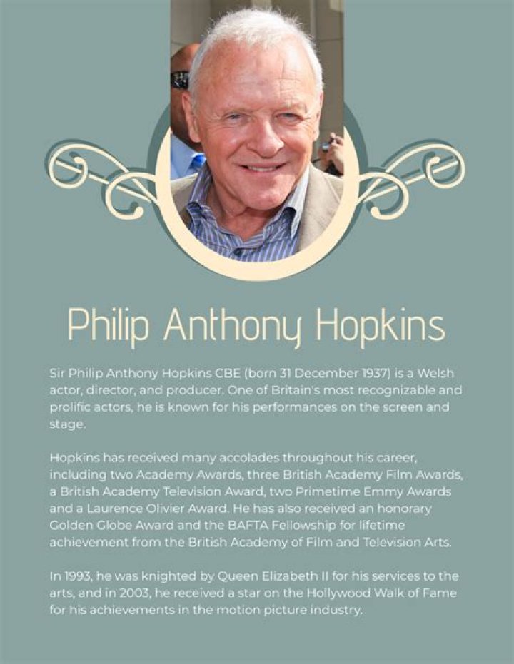 Anthony Hopkins Biography, Age, Height, Wife, Net Worth, Family